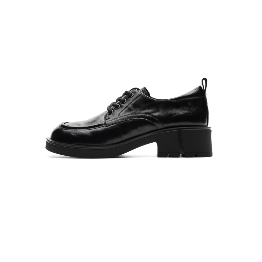 AOKANG Cow Leather Casual Shoes 4cm Women's Black
