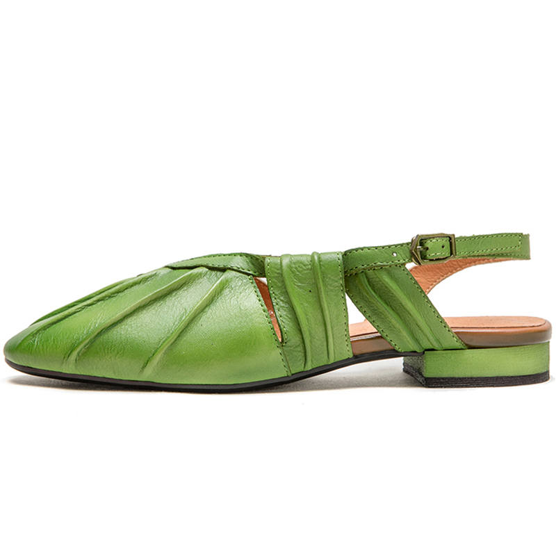 JIEZHOU Top Grain Cow Leather Trendy Roman Sandals 2.8cm Women's