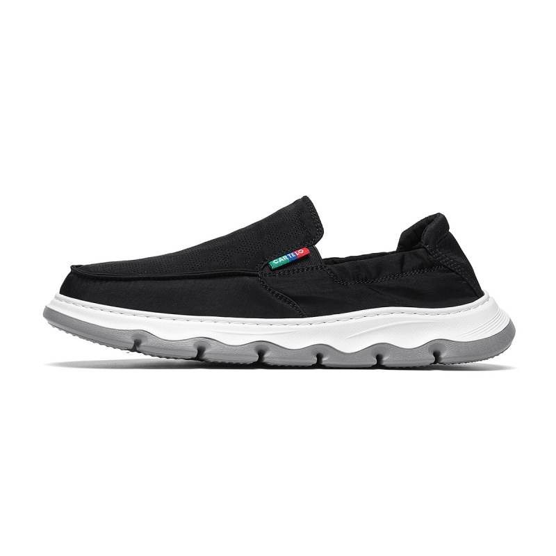CARTELO Lightweight Office Style Breathable Slip on Soft Sole Shoes Fabric Casual Shoes Men's