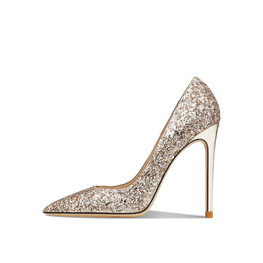 Siwei Siwei Slim Heel High Heels Women's Gold