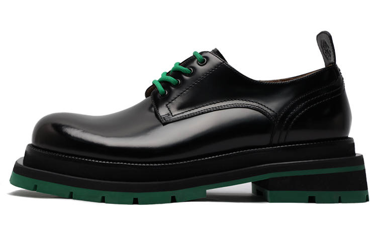 Viplander Top Grain Cow Leather Derby Shoes Men's Black