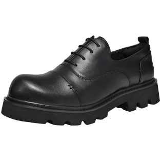 FAIRWHALE Casual Leather Shoes Men's Black