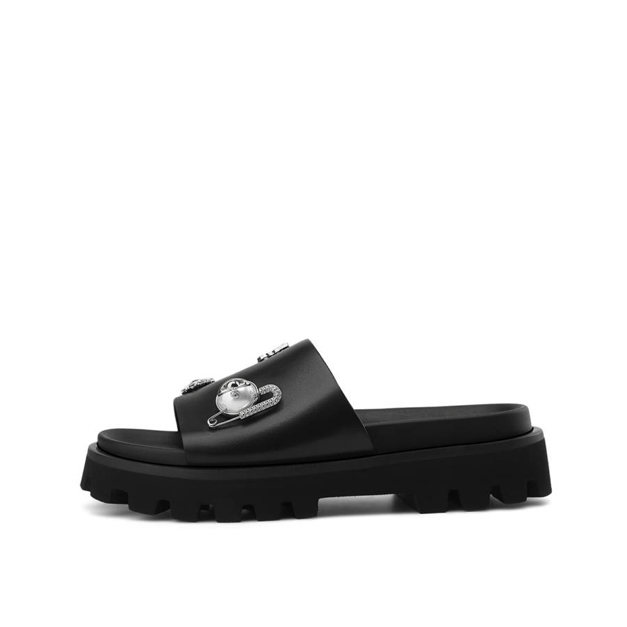 Rosa Bianca Metal Slide Slippers Women's