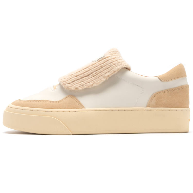 FOOT INDUSTRY Abrasion Resistant Low top Skateboard Shoes Unisex Cream White Beige