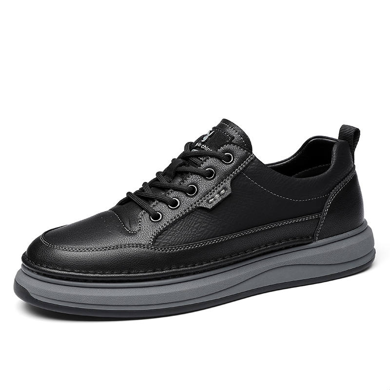 Playboy Playboy Cow Split Leather Casual Shoes Men's Black
