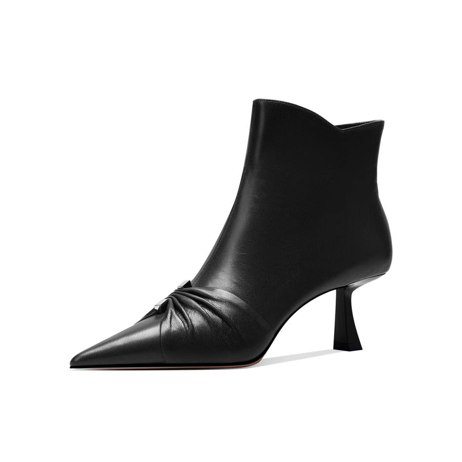 Shesrim Niche Design Feel Fleece Lined Ankle Boots 5.5cm Women's