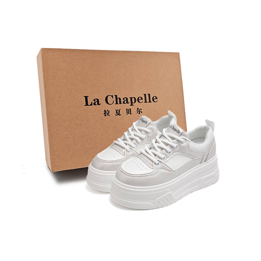La Chapelle Anti Slip Wear Resistant Low Top Skateboard Shoes Women's Silver