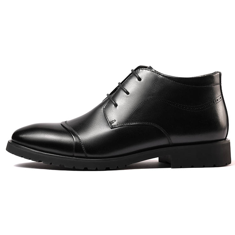 LAORENTOU Top Grain Cow Leather Dress Shoes Men's Black