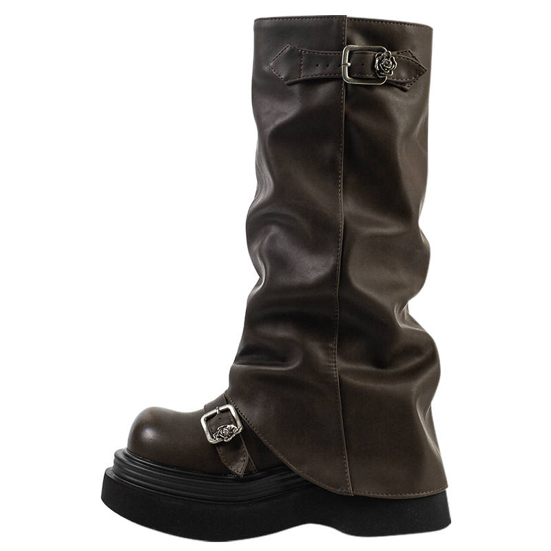 MIAOLV Pu Knee high Boots 7.0cm Women's