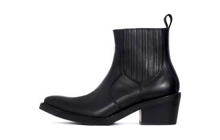 TERRA INCOGNITA Calfskin Short Chelsea Boots Unisex Black