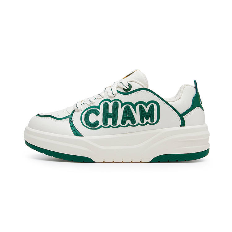 Champion School Team Shoes 2.0 Low top Skateboard Shoes Men's Milk White/Ivy Green