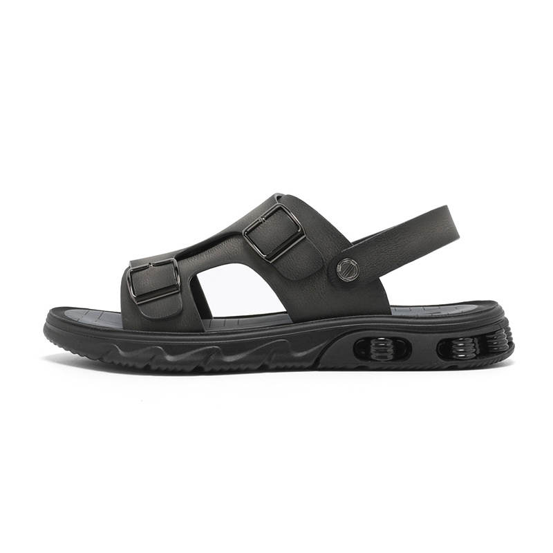 NAVIGARE Microfiber Leather Beach Sandals Men's Gray