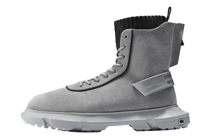 NORVINCY NORVINCY Combat Boots Unisex Silver Gray