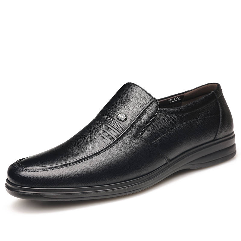 YILICHUANZHANG Leather Casual Shoes Men's Black