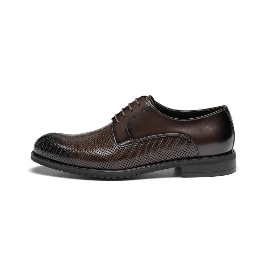 J.BENATO Cow Leather Dress Shoes Men's Coffee