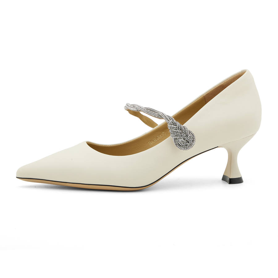 HARSON Sheepskin Slim Heel High Heels 5.5cm Women's