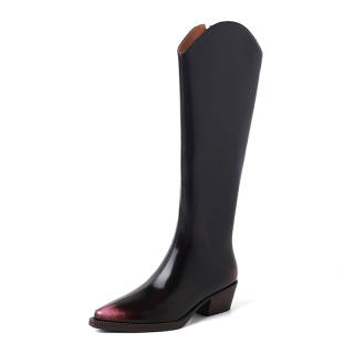 Echo&yolo Cow Leather Knee high Boots Women's