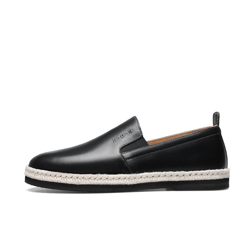 PARDASAUL Top Grain Cow Leather Casual Shoes Men's Black