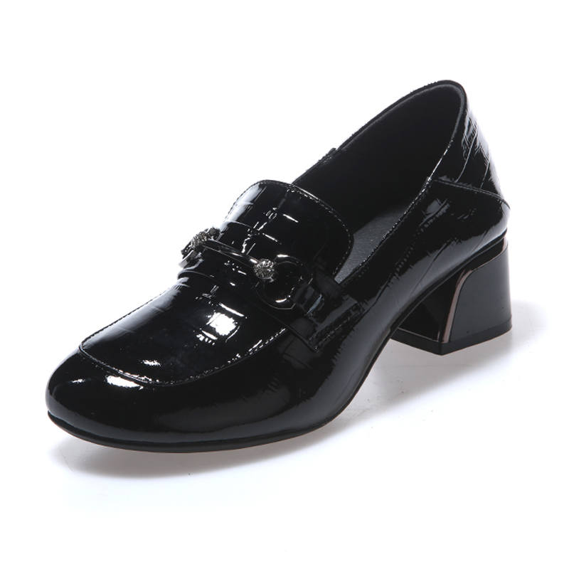 Devanro Devanro Top Grain Cow Leather Loafers 4.5cm Women's