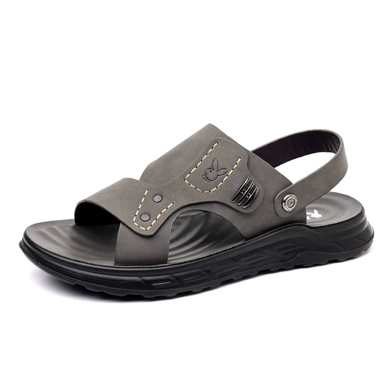 Playboy Playboy Cow Split Leather Beach Sandals Men's