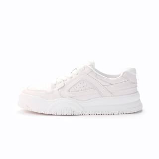 HERBEL Cow Leather Slip Resistant Cushioning Breathable Low top Skateboard Shoes Men's White