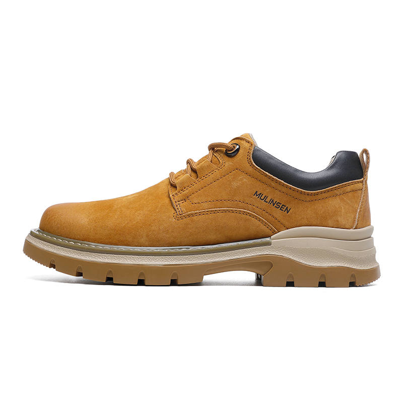 Mulinsen Cow Leather Short Combat Boots Men's