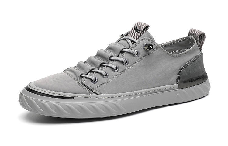 RED DRAGONFLY Skateboard Shoes Men's Low Top Gray/Army Green/Apricot