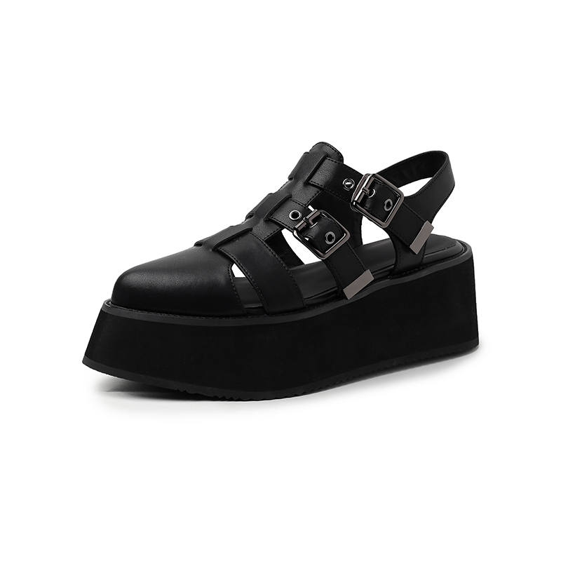 SUYANJIAO Cow Leather Roman Sandals Women's