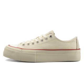 Flange Bullo Abrasion Resistant Breathable Low top Canvas Shoes Unisex Ecru