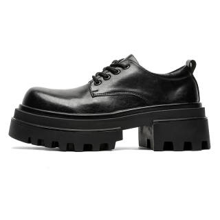 V05 Casual Leather Shoes Men's Low Top Black