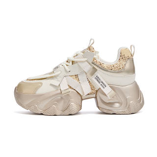 EXULL Q Breathable Lightweight Height Increasing Low top Chunky Sneakers Women's