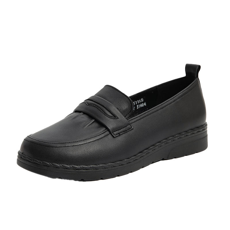 RED DRAGONFLY Cow Leather Casual Shoes 3cm Women's Black