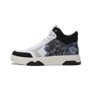 LAILE Cow Leather Slip Resistant Abrasion Resistant Mid top Skateboard Shoes Men's