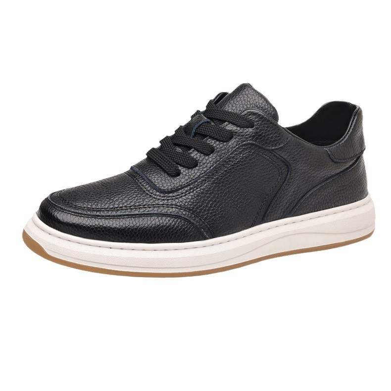 LUNMADENG Top Grain Cow Leather Low top Skateboard Shoes Unisex