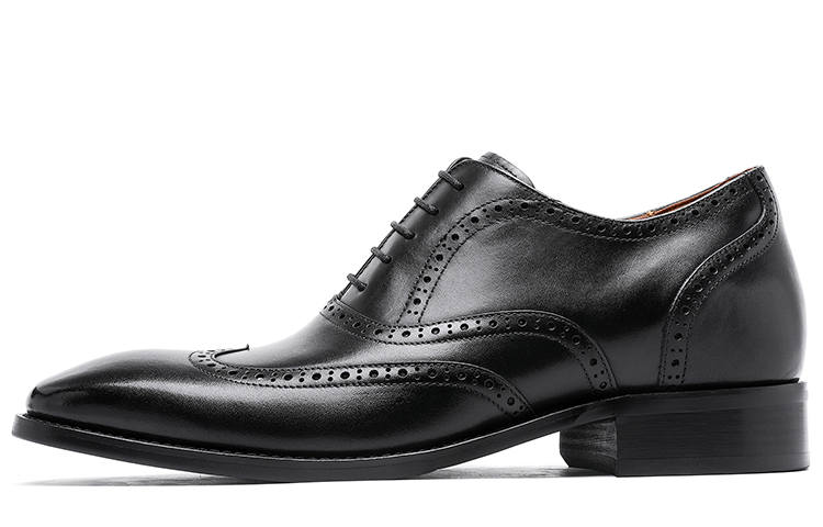 Desai Top Grain Cow Leather Dress Shoes Men's Black