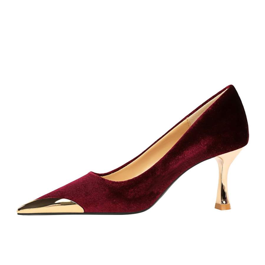 DUNNU Suede Slim Heel High Heels Women's