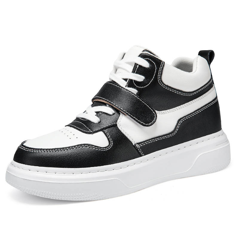 GONGNIULEITING GONGNIULEITING Cow Split Leather Thermal Height Increasing Thermal Height Increasing Mid top Skateboard Shoes Unisex