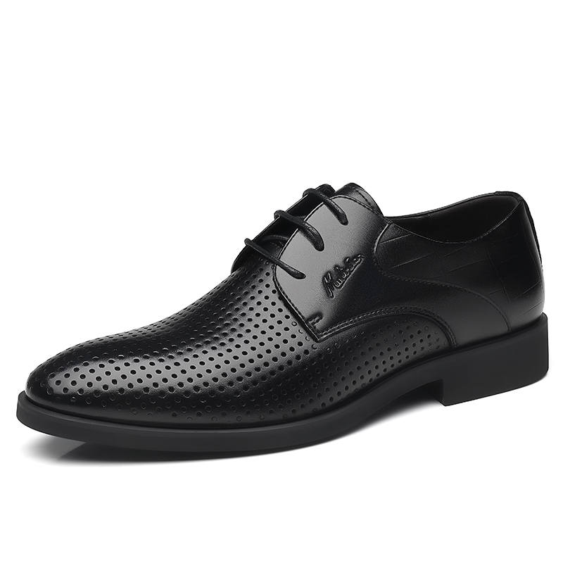 Mulinsen Cow Split Leather Dress Shoes Men's Black