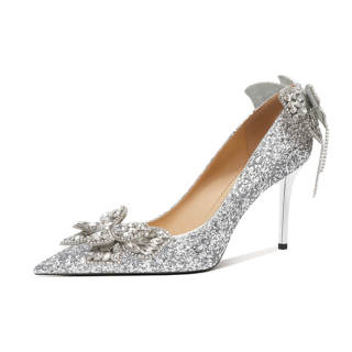 MCKP High Heels Women's Silver Champagne