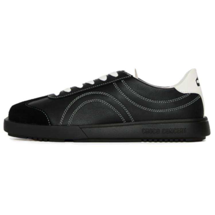 CHOCO CONCERT Square Cow Leather Low top Casual Shoes Women's Black