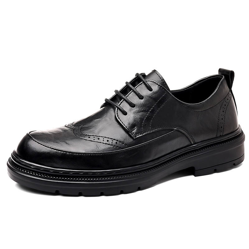 CITONGXIANSHENG Microfiber Leather Casual Shoes Men's Black