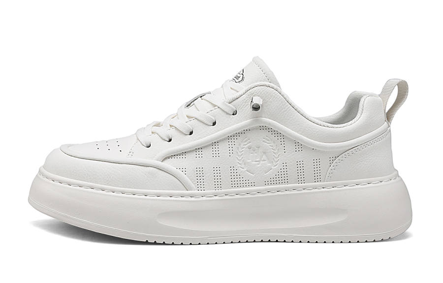 HLA Synthetic Leather Breathable Height Increasing Low top Skateboard Shoes Men's