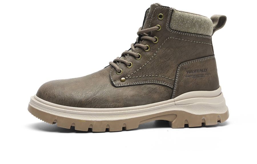 HLA HLA Microfiber Leather Knee High Combat Boots Men's