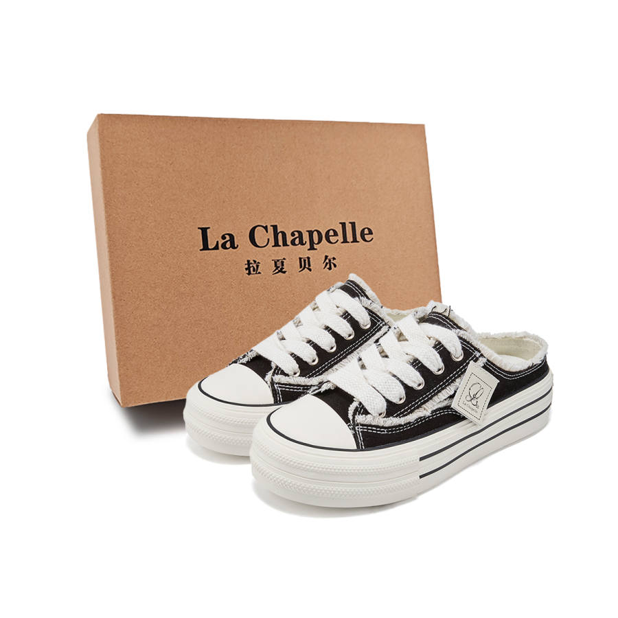 La Chapelle Abrasion Resistant Abrasion Resistant Closed Toe Slippers Women's Black Beige