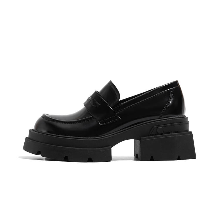 LAOMIAO Cow Split Leather Loafers 7cm Women's