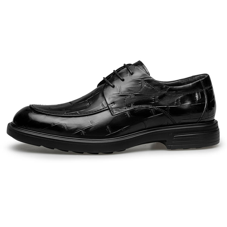 ZRO Casual Leather Shoes Men's Low Top Black