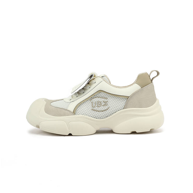 UBZ Synthetic Leather Height Increasing Height Increasing Low top Chunky Sneakers Women's