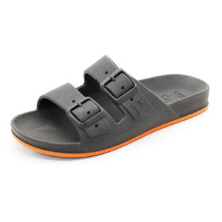 Cacatoès Slide Slippers Unisex Black Orange
