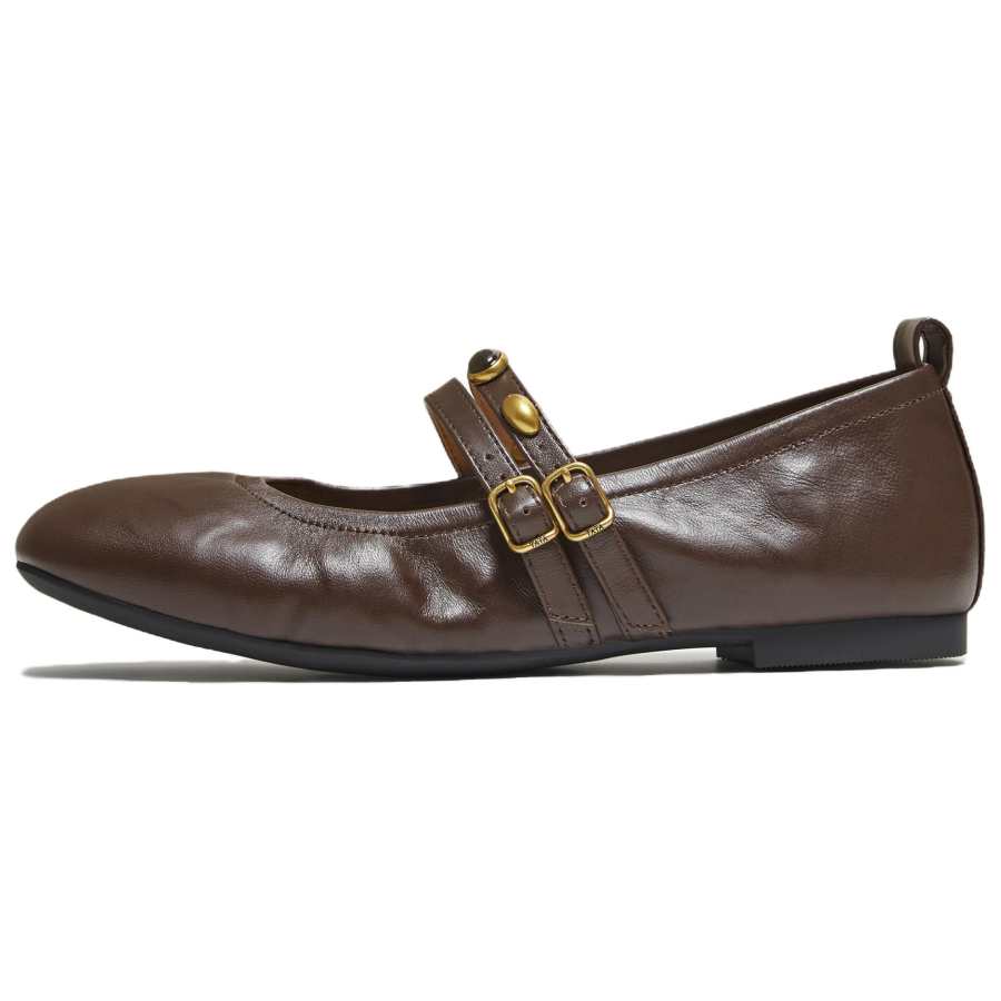 Tata Sheepskin Block Heel Mary Jane Shoes Women's