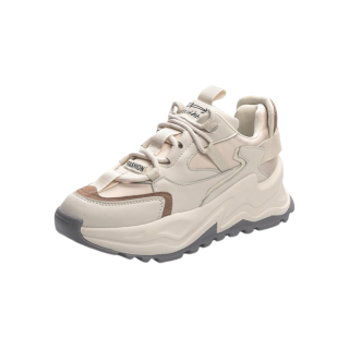 BANGQIAO Cow Split Leather Low top Casual Shoes Women's